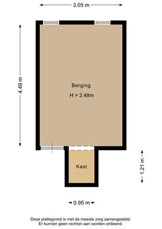 Floorplan - Stadhoudersweg 53C, 3038 EG Rotterdam